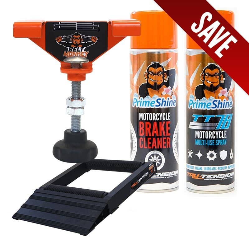 Tru Tension Grime Guard Per Moto - Protezione Freni E Pneumatici Durante Pulizia Catena - Vassoio Raccolta Olio - Foto 7