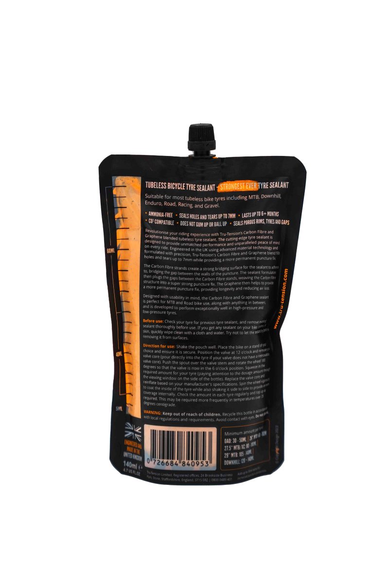 140ml Cycle Tubeless Tyre Sealant - Image 2